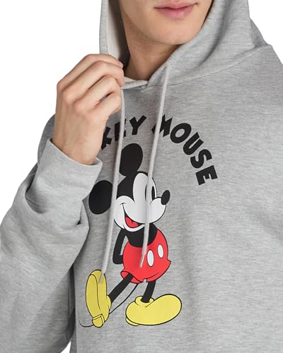 Disney Mickey Mouse Hoodie Mens Hands Behind Back Pose Graphic Print Pullover4