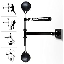 Innolife Boxing Spinning Bar with 2pcs Speed Ball, Multifunction Wall Mounted MMA Speed Trainer, black, 73 x 26 x 17 cm; 7.03 Kilograms