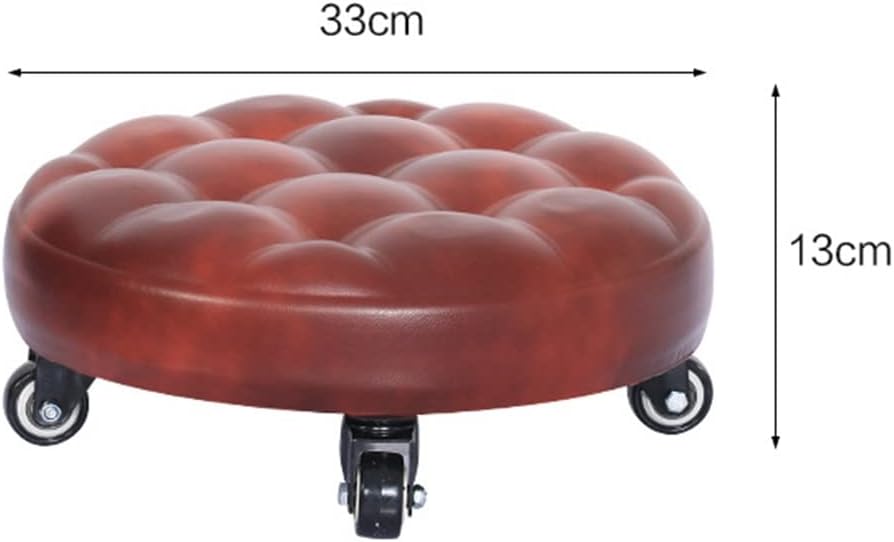 Low Rolling Stool, Creeper Garage Roller Seat, 360° Rotation Universal Swivel Wheels, for Home, Kitchen, Office, Garage (Color : Red, Size : 33 * 13cm)