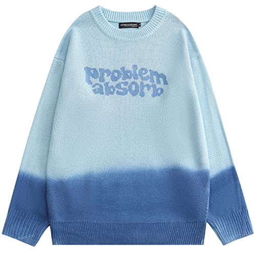 camisolas de pulôver masculinas Camisola de malha homens letra impressão gradiente pullover pares ca