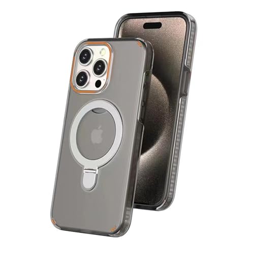 Protection iPhone 12 Pro Max anti-choc noire avec anneau métallique