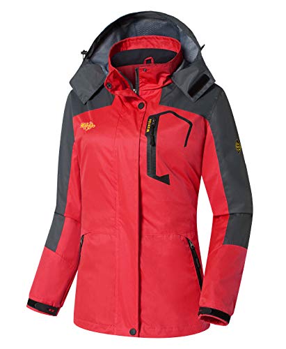 wantdo Women's Spring Jacket Windproof Rain Coat Hooded Hiking Windbreaker