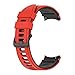 VeveXiao Sports Strap Compatible with Samsung Galaxy Watch 4 Classic 42mm/46mm band, No Gaps Soft Silicone Replacement Straps for Galaxy Watch 4 40mm/44mm WristBand (Red black)