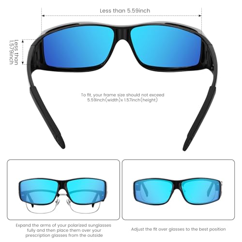 Image of Night Driving Glasses for Men Women Fit Over Sunglasses Anti Glare Polarized HD Night Vision Glasses