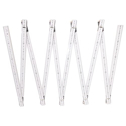 Nivellierzollstock 5 m, (Geometer-Maßstab), Transportlänge 57,5 cm – beide Seiten cm/mm-Teilung