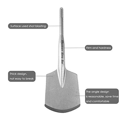 Monkey King Bar 3/4 Sds Max Bits Chisel (18"X4.3") -Clay Spade Bit For For Demolition Hammer- Sds Max Chisel For Digs Into Clay-Digging Shovel Bit thumb #2