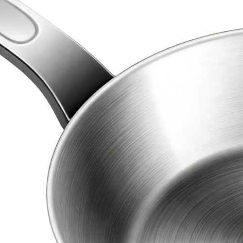 Genérico Mała patelnia - nieprzywierająca patelnia kuchenna ze stali nierdzewnej, do kuchni, mieszkania, sypialni, restauracji, wiejskiego domu, kempingu, piknika i