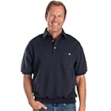 Banded Bottom Classics by Palmland Solid French Terry Polo Shirt - 6090-780