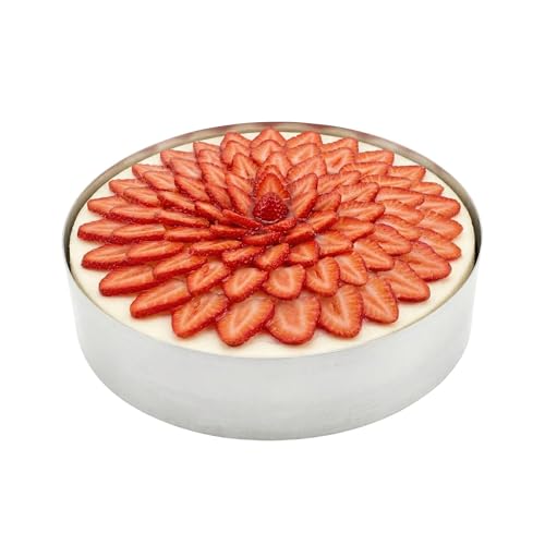 Restaurantware 10 x 2.4 Inch Baking Ring 1 Round Cake Ring - Oven-Ready Freezable Stainless Steel Ring Mold Dishwashable For Cooking Or Baking by Restaurantware - Image 2