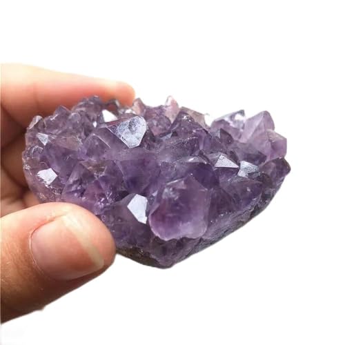 Améthyste de 60-80g anti-stress en cœur de quartz pour mieux dormir