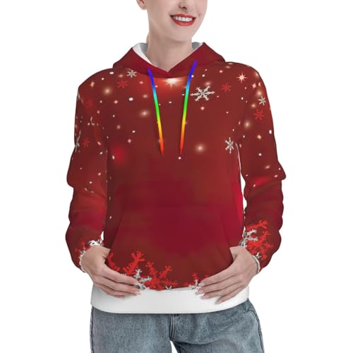 Sweat à capuche de Noël polyvalent avec poche kangourou et coupe ajustée
