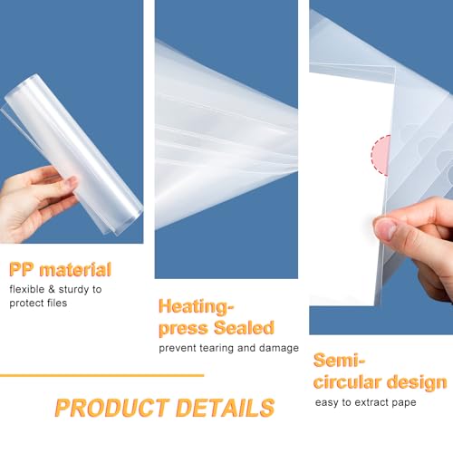 Pochette document plastique transparent A3 rigide lot de 15