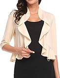 Modischer Mix: Sie können diese Strickjacke ganz einfach über Jeans und ein Top/ein süßes Kleid/Button-Down-Shirt/Hosen/Leggings/Stiefel werfen oder sie elegant mit einem stilvollen einfarbigen Kleid und Absatz. Es ist ein tolles Abendkleid, kann schnell das Tanktop & Jeans Outfit verkleiden und kann sogar als Hochzeitsbolero getragen werden, um Ihr Kleid und Ihre Strickjacke zum Knallen zu bringen.