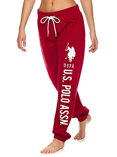 Image of U.S. POLO ASSN. Womens Sweatpants - Women Joggers Sweats with Logo Print - French Terry Poly-Cotton