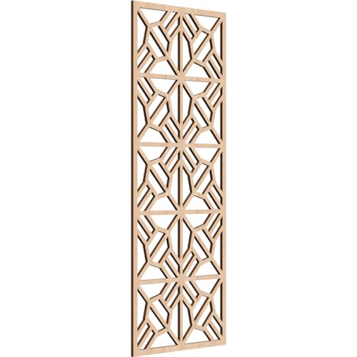 Image of Auburn Decorative Pierced Fretwork Wood Wall Panels, 15 3 /8 inchW x 39 3 /8 inchH x 1 /4 inchT, Red Oak