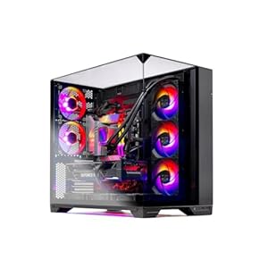 Skytech O11 Vision Gaming PC Desktop, Ryzen 7 7700X 4.5 GHz (5.4GHz Turbo Boost), NVIDIA RTX 4070 Ti Super 16GB GDDR6X, 2TB Gen4 SSD, 32GB DDR5 RAM 5600 RGB, 750W Gold PSU, ARGB AIO, Wi-Fi