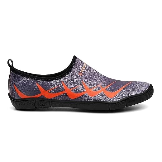 Sapatilha Aquática Antiderrapante Tênis Praia Híbrido Pesca Cachoeira Trilha Bike (Preto/Laranja Boom, br_footwear_size_system, adult, numeric, numeric_38)