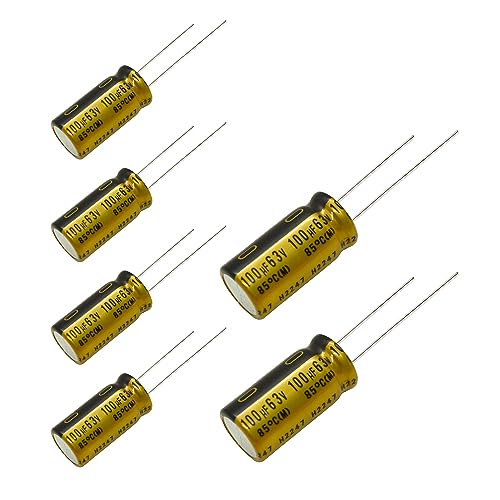 6��Nichicon FG 63V 10?1000uf�I�[�f�B�I�O���[�h�̃R���f���T (100uf)