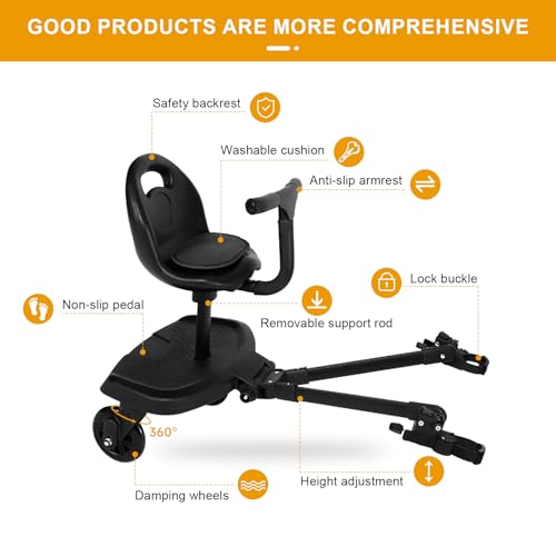 Trittbrett für Kinderwagen Universal, Vihir Buggy Board mit Sitz, Kiddy Board für alle Kinderwagen, Buggyboard für Geschwister, Kinderwagen Zubehör Für Kinder Von 2-6 Jahren