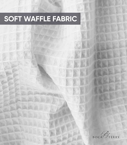 Waffle Robe for Women by BOCA TERRY, Soft Cotton Spa Robes for Summer, Lightweight Knit Waffle Bathrobe, Kimono Bathrobes2