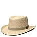 Scala Men's Raffia Gambler Hat (Large/X-Large, Natural)