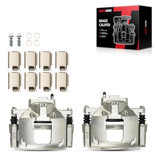 Image of Torchbeam Front Brake Calipers Set for Jeep Wrangler 2013-2017, Dodge Grand Caravan 2013-2016, Chrysler Town & Country 2013-2016, Front Left and Front Right Calipers with Bracket 18B5484+18B5485
