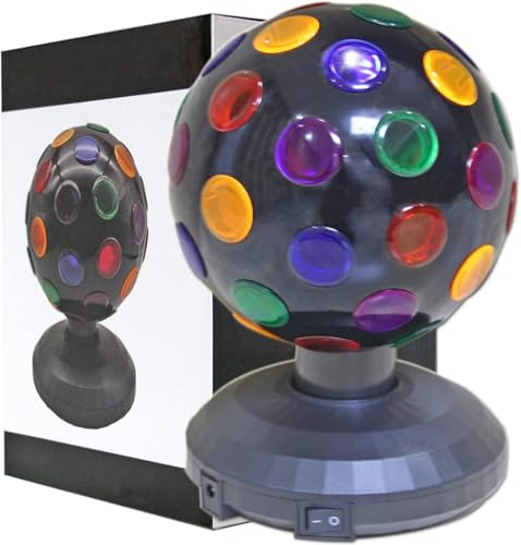 Miners2000 360 Degree Rotating Disco Ball Night Light - 360 Degree Rotating LED Stage Flashing Light Projector - USB or Battery Operated Strobe with Multicolor for Christmas, Dance Parties, DJ Bars