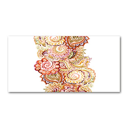 Dosseret en verre cuisine 120x60cm orange fond de hotte Tulup
