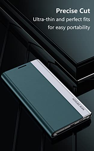 Note 20 Ultra Leather Case For Samsung Galaxy Note20 Ultra 5G, Case For [Electroplating][Kickstand][Pu Leather] Flip Cover Shockproof Anti-Scratch Protective Phone Cases For Samsung Note 20 Ultra 5G #TOP7