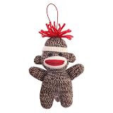 Made By Aliens Sock Monkey Keychain 4 inch - Color of Sockiez Stuffed Animal Plush Toy - Premium Gift for Back to School kids & all ages - Cute Stuffed Animal Keychain Accessories (Brown)