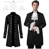 JDFAIJEAL Chaqueta medieval retro para hombre Steampunk Frack,