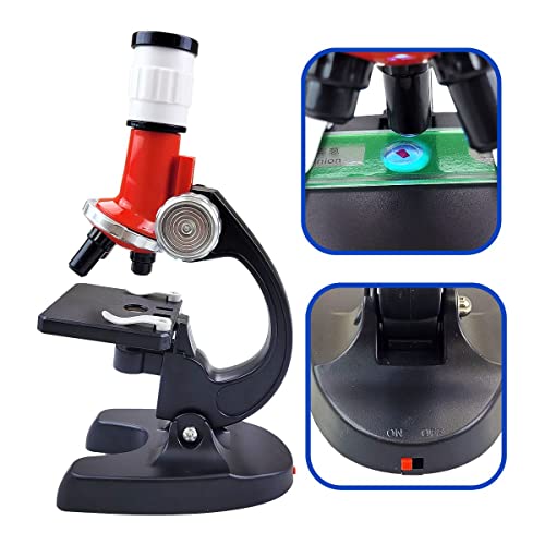 Kit Microscópio Infantil Brinquedo Educativo de Cientista