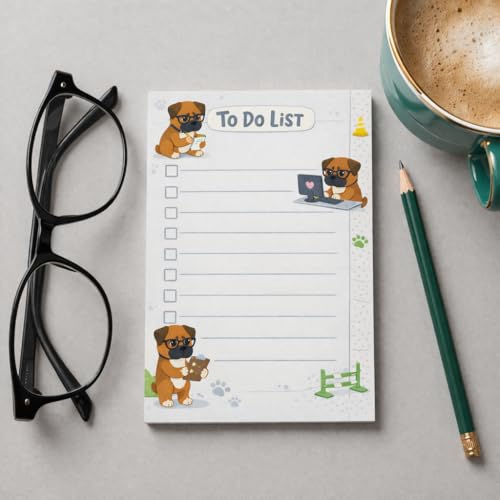 Boxer Dog Sticky Notes Gifts,50 Sheets 4x6 Inch Pet-Themed Notepad, Boxer Dog Lover Gift Dog Mom Dad Stationery Stuff Decor, Birthday Gifts for Men, Women, Office Coworker, Friend
