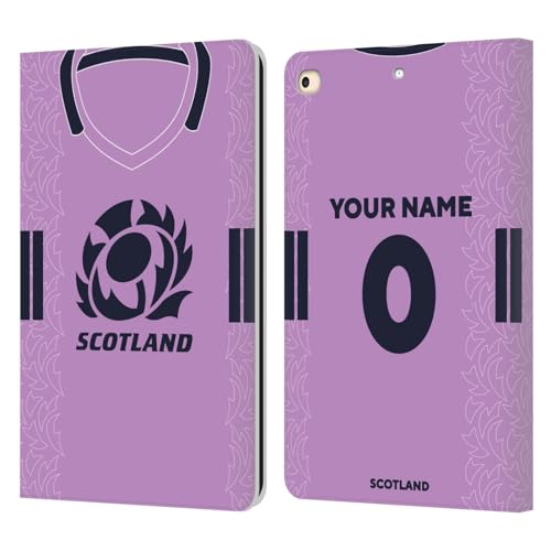 Funda tipo libro iPad 9.7 2018 Escocia Rugby equipación oficial Head Case Designs carcasa cuero