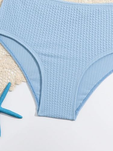 WDIRARA Girl's Bikini Set Spaghetti Strap Swimsuit Two Piece V Neck Bathing Suit4