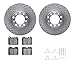 Dynamic Friction Company Front Brake Rotors with 5000 Advanced Brake Pads includes Hardware 6512-63169