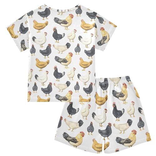 Cock Rooster Pajama Set Pajamas Sleepwear Nightwear Loungewear Clothes Set B04037772