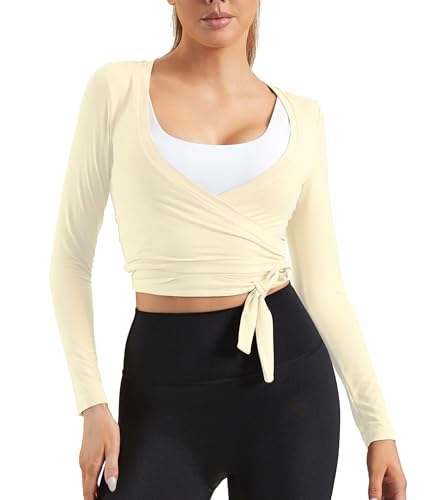 Women Tie Front Shrug Long Sleeve Bolero Cardigan Lightweight Casual Tops