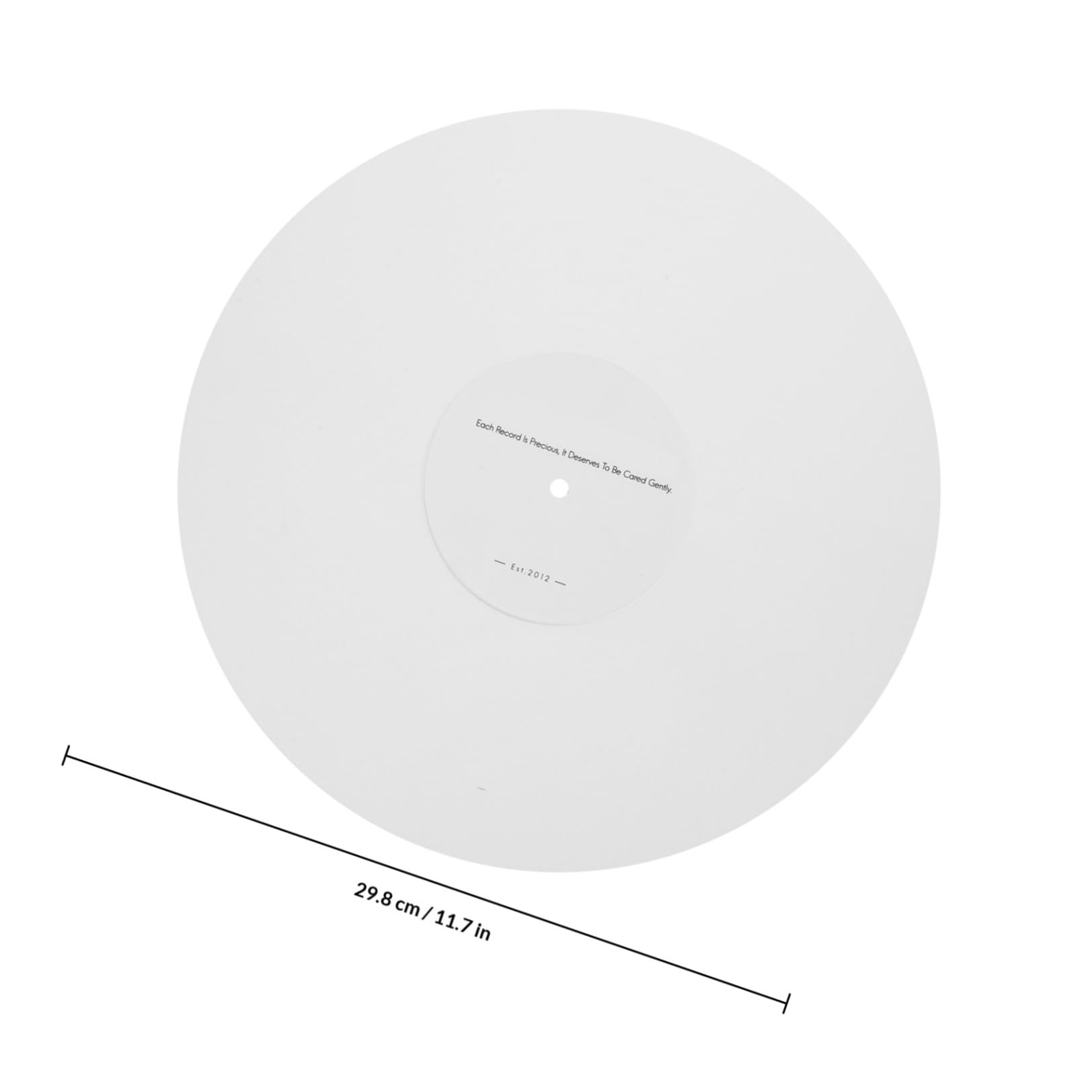 Acryl Plattenspielermatte 12 Zoll für Vinylplatten, Weiß