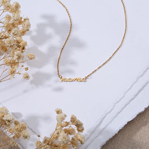 Suavell Mama Necklace - Gold Dipped Momma Necklace for Women - Expecting Mom Gift - For New Mother to Be - Mama Gifts for Expecting Mothers - New Mommy Present - Mother’s Day Jewelry4
