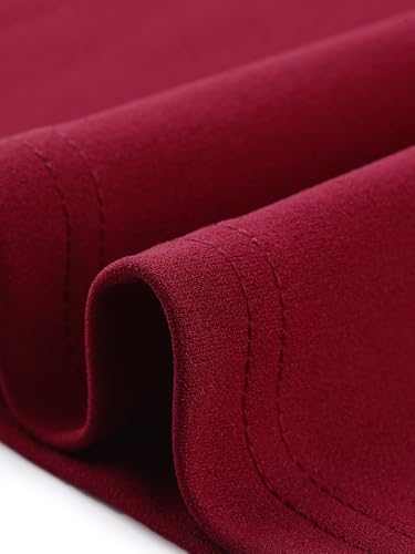 Image of Allegra K Tie Neck Dresses for Women's 1960s Vintage Long Sleeve Contrast Color Dress