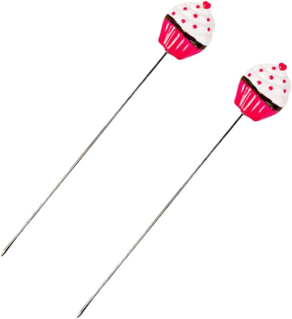 Ciieeo 2pcs Stainless Steel Cake Tester Love Dot Pattern Biscuit Stirring Pin for Baking Tools Supplies