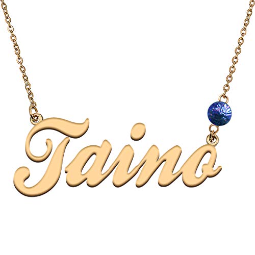 HUAN XUN Custom Choker Birthstone Taino Name Necklace Best
