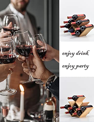 Soporte para 8 botellas de vino en madera miniatura 6