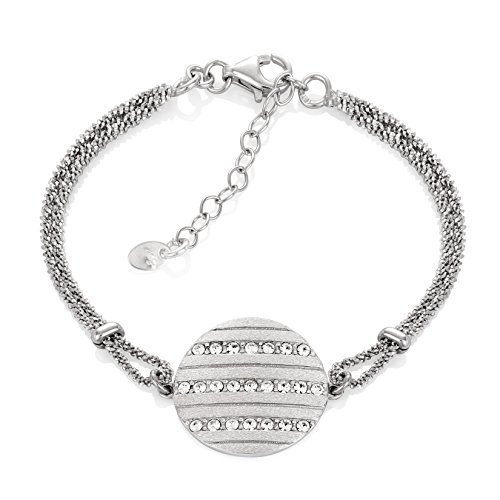 Bracelet argent sterling 925 femme haut de gamme à pendentif rond