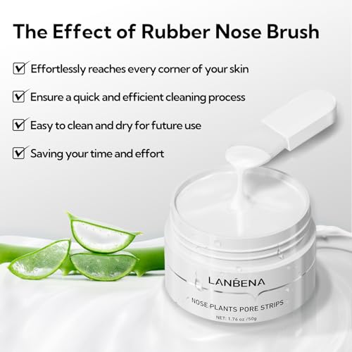 Lanbena LB23056LH Pore Strips (50G/1.76 Oz), 100 Pcs Nose Strips, Blackhead Remover Mask, Notice: Cream Goes Dried Out & Rubbery At Low Temperature thumb #4