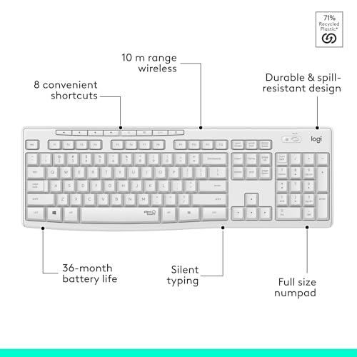 image for Logitech MK295 Wireless Mouse & Keyboard Combo with SilentTouch Techno