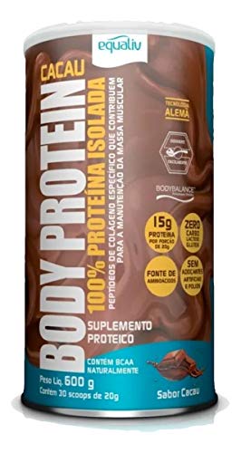 Body Protein Cacau, Peptídeos Colágeno, Bcaa 600g, Equaliv
