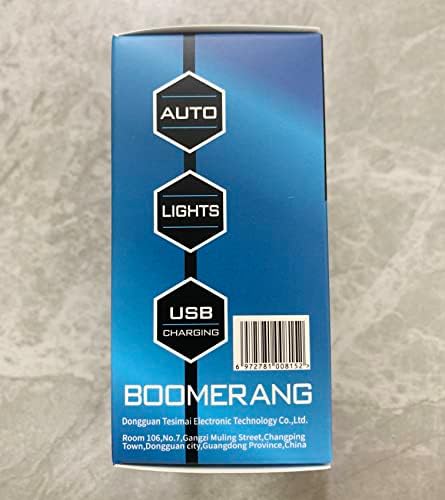 Flying Spinner Toys, Hand Controlled Mini Drone, RGB Light Fidget Boomerang i Fly Spinner, 360 Rotating Fly UFO Spin Drone, Flying Space Toys Gift For Kids Adults Outdoor Indoor (Blue)