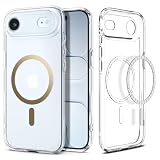 Spigen 【創業18年の技術力】 iPhone Air ケース MagSafe対応 クリア 透明 ストラップホール 米軍MIL規格 ウルトラ・ハイブリッド・マグフィット (クリア・ゴールド) ACS10053